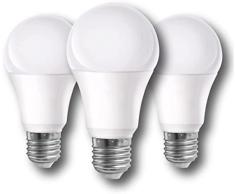PRENDELUZ Pack de 3 Bombillas LED, casquillo E27, sólo 15W de consumo para reemplazar 140W Incandescente, bombilla de rosca tipo Edison (Luz cálida)