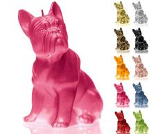Candellana Hecho a Mano Bulldog Classic Vela de Regalo - Divertida - Vela Decorativa - Decoración del Hogar - Regalos para Amigos - Mecha de Algodón - Tiempo de Quemado 24h - Vela Dark Pink