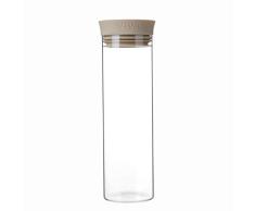 Viva Garrafa, vidrio borosilicato, transparente/beige