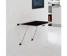 Todomueble Aba Mesa Abatible, Madera, Negro, 58 x 80 x 6 cm