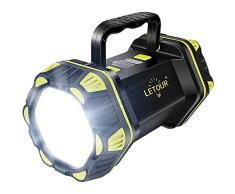 Linterna LED, recargable, linterna superbrillante, 1200 lÃºmenes, 8 modos, lÃ¡mpara de camping, 4800 mAh Power Bank LED, luz de bÃºsqueda, ultra larga en espera, faro impermeable