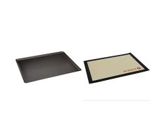 DE BUYER Choc - Placa para reposterÃa (de Aluminio Antiadherente, 40 x 30 cm) & 4938.40 Airmat - Tapete de Silicona con ventilación 40 x 30 cm