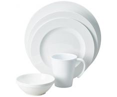 Ornamin 1200Â Juego de vajilla, melamina, Color Blanco, 2.7Â x 2.7Â x 10Â cm, 5Â Unidades
