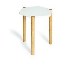 Umbra Lexy Mesa Auxiliar, Madera, Blanco/Natural