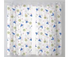 Martina Home Gallinas Cortinas Visillo para Cocina, Tela, Amarillo, 100 x 140 cm (Pack 2 Unidades)