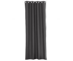 Levivo - Cortina térmica opaca / cortina de oscurecimiento (ojales metálicos, 245 x 135 cm aprox.), gris