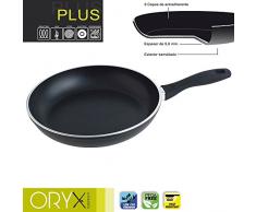 ORYX 5023325 Sartén Aluminio Antiadherente Plus, Forjada, Apta Inducción, Libre PFOA, Diámetro 28 cm, Espesor 5 mm