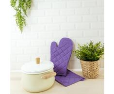 Sancarlos â Manopla de Cocina, Color Morado, 100% Algodón, Resistente al Calor.