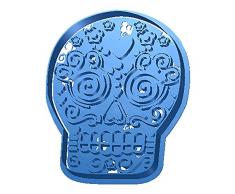 Cuticuter Halloween Calavera Mexican Cortador Galletas, Azul, 8x7x1.5 cm