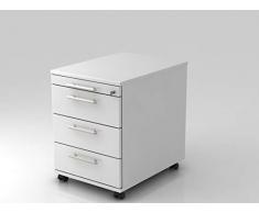 Unbekannt Hammerbacher VAC30/W/RE - Cajonera con Ruedas, Color Blanco