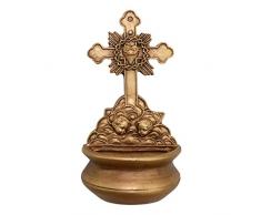 Diseño Toscano la mayorÃa de Sagrado corazón de Jesús Pared Escultura de Fuente, Dorado