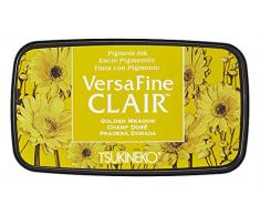 Tsukineko Golden Meadow VersaFine Almohadilla de Tinta Clair, Material sintÃ©tico, Amarillo, 5.6 x 9.7 x 2.3 cm