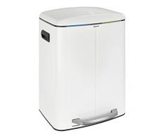 Wenko Cubo con Pedal, Acero, Blanco, 38 x 45 x 60 cm