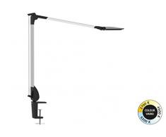 Maul 8206695 lámpara de escritorio con base, aluminio, 10 watts, integrado, Plata, 58 x 6 x 50 cm, aluminio plástico, plata, KlemmfuÃ, Integriert 10 watts 230 volts