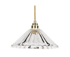 LAMPARA TECHO CRISTAL METAL DORADO 24X24X120 CM