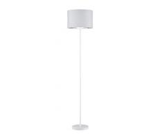 Trio Lighting Hostel Lámpara de pie, 60 W, Blanco y Plateado