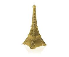 Candellana Hecho a Mano Eiffel Tower Vela de Regalo - Divertida - Vela Decorativa - Decoración del Hogar - Regalos para Amigos - Mecha de Algodón - Tiempo de Quemado 70h - Vela Classic Gold