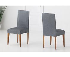 Martina Home Tunez - Funda para Silla, Tela, Funda silla respaldo, Gris, 24 x 30 x 6 cm, 2 Unidades