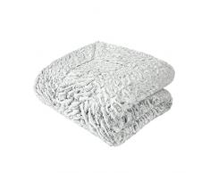 Sleepdown Manta de Piel sintética de Color Gris carbón sobre sofá súper Suave y cálida Manta de Cama â 150 cm x 200 cm