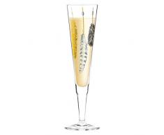 RITZENHOFF Champus Copa de Cava, Cristal, Schwarz/Gold/Platin, 7 cm