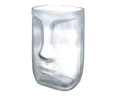 Casablanca Jarrones, Cristal, Gris, Altura 15 cm