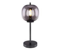 GLOBO WTD - LÃ¡mpara de mesa, diseÃ±o de bola de cristal, color negro
