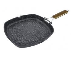 Jata Hogar GMA28 Kilimanjaro Grill, Aluminio, Negro, 28 cm