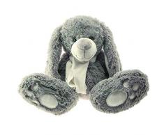 Enesco Peluches 770917 - Conejo con bufanda, color gris
