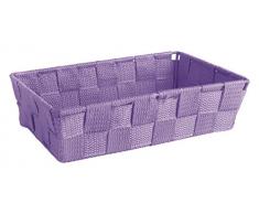 Excelsa Cross Cesta de Almacenaje, Plástico, Morado, 22,5 x 15,5 x 6 cm