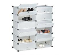 Relaxdays Zapatero XXL con Puertas, 37x94x108 cm
