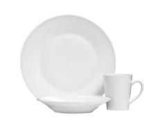 Premier Housewares - Vajilla (Porcelana, 12 Piezas), Color Blanco