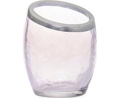 YANKEE CANDLE Perlado Crackle Lila Portavelas, Cristal, Transparente, M,