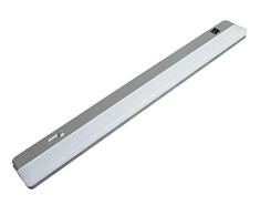 Tibelec 311140-Luz LED para armario armario armario aluminio, 10 W, aluminio cepillado, 2,1 X 57,5 X 6,6 cm