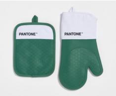 SWEET HOME Pantoneâ¢ - Juego de Guantes de Horno y agarradera de Silicona y algodÃ³n con Agarre Antideslizante, Resistentes al Calor hasta 250 Â°C - Verde