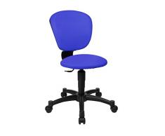 Topstar Sitness Quarter Ball Silla giratoria Infantil, Tela, Azul, 51 x 41 x 87 cm