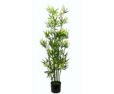 Flair Flower Verde Zim Maceta, Oficina, Interior, bambú, limón, asiática, decoración de Hierbas, arbustos, Flores Artificiales, Plantas Palmeras, árboles, Poliéster Plástico, 150 cm