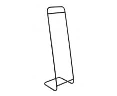 WENKO Surya - Perchero de pie para colgar ropa de pared con barra de bambÃº, ideal para guardarropa y dormitorio, incluye barra de cambio en negro, 40 x 140 x 40 cm