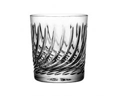 Crystaljulia Vaso de Whisky, Cristal, 280ml, 8 cm, 6 Unidades