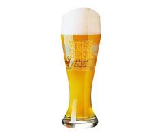 Ritzenhoff Weizen Copa de Cerveza, Cristal, Braun/Blau / Gold, 8.5 cm