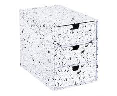Bigso Box of Sweden Cajonera pequeÃ±a para documentos y material de oficina â Organizador de documentos con 3 cajones â Caja con cajones de tablero de fibras y papel â negro