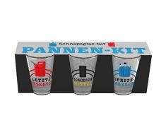 GRUSS & CO 47678 - Juego de vasos de chupito (cristal, 6 cl), diseÃ±o de juego de pinchazos