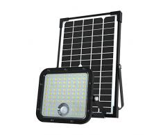 Velamp Proyector LED solar de 4800 lÃºmenes, con detector de presencia. panel solar remoto