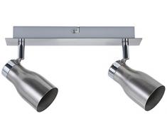 Paulmann 66687Â Spotlight Meli Max 2Â x 10Â W GU10Â NÃ­quel satinado 230Â V metal 666.87Â plafÃ³n lÃ¡mpara LED de techo lÃ¡mpara techo foco