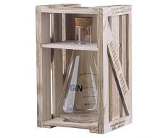 Artland Decantador Mezclador de 295 ml para Vermut, Triple Sec y Amargos, en Caja de Regalo de Madera, tamaño Mediano, Vidrio, Transparente, 12 x 12 x 22.5 cm