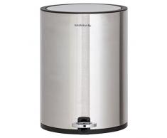 Sealskin Industrial Papelera con Pedal, Acero Inoxidable Cepillado, 27x25,2x18,5 cm