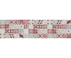 VINILIKO, Alfombra de Vinilo, Antique, Rojo, 66x250 cm