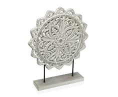 BigBuy Home Figura Decorativa Redonda Madera MDF (6 x 31,5 x 25 cm)