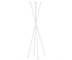 Belssia Perchero de Pie, Acero Inoxidable, Blanco, 150x38x38 cm