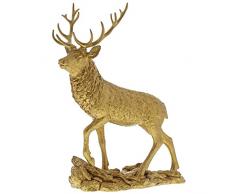 Border Fine Arts Studio Figura Decorativa de Ciervo de Oro, Resina,, 80Â x 250Â x 310Â cm