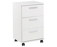 Tumueblekit Cajonera Mesa Oficina, Melamina, Blanco, 64x41.6x35 cm